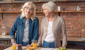 senior ladies in the kitchen