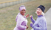 Senior ladies running
